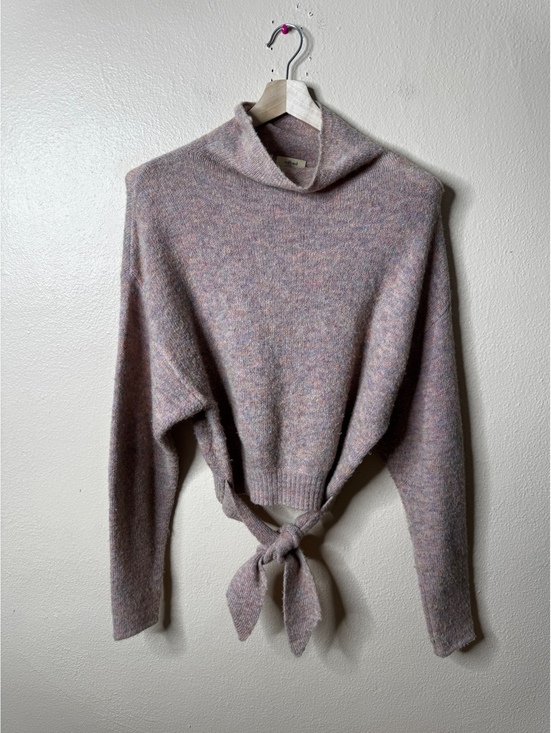 Aritzia Sweaters - Wilfred Womens S Turtleneck Tie Waist Sweater Mauve Wool Mohair Blend